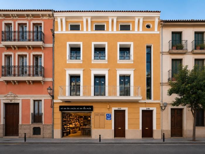 Historic city-center building with elegant architecture and prime location near local attractions.